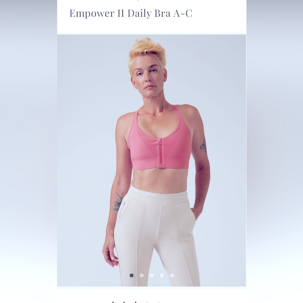 NWT Athleta Empower ll daily sport bra size medium A-C Antique rose color